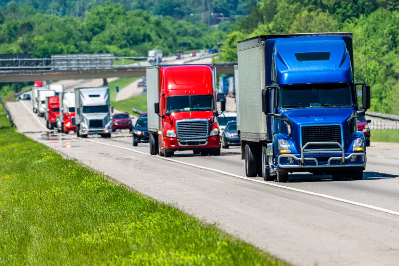 18-wheelers on the highway