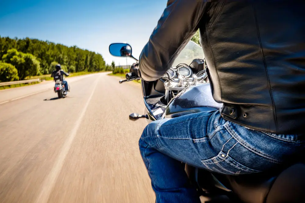 Motorcycles on the road