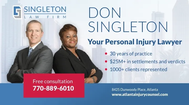 Singleton Law Firm - Your personal Injury Lawyer banner